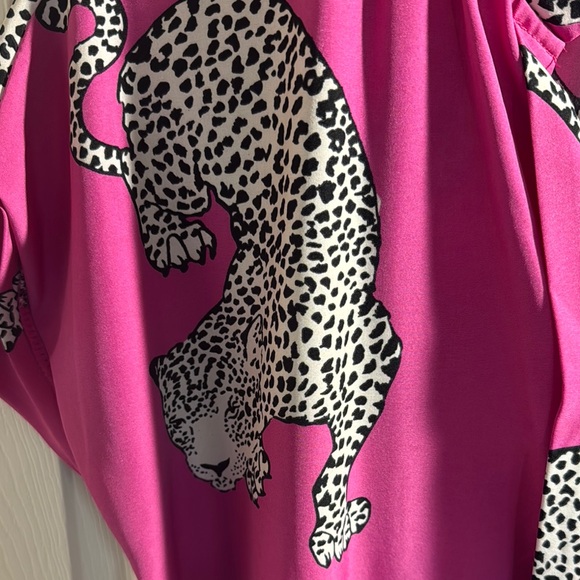 Pink Leopard Print Blouse - Picture 3 of 4